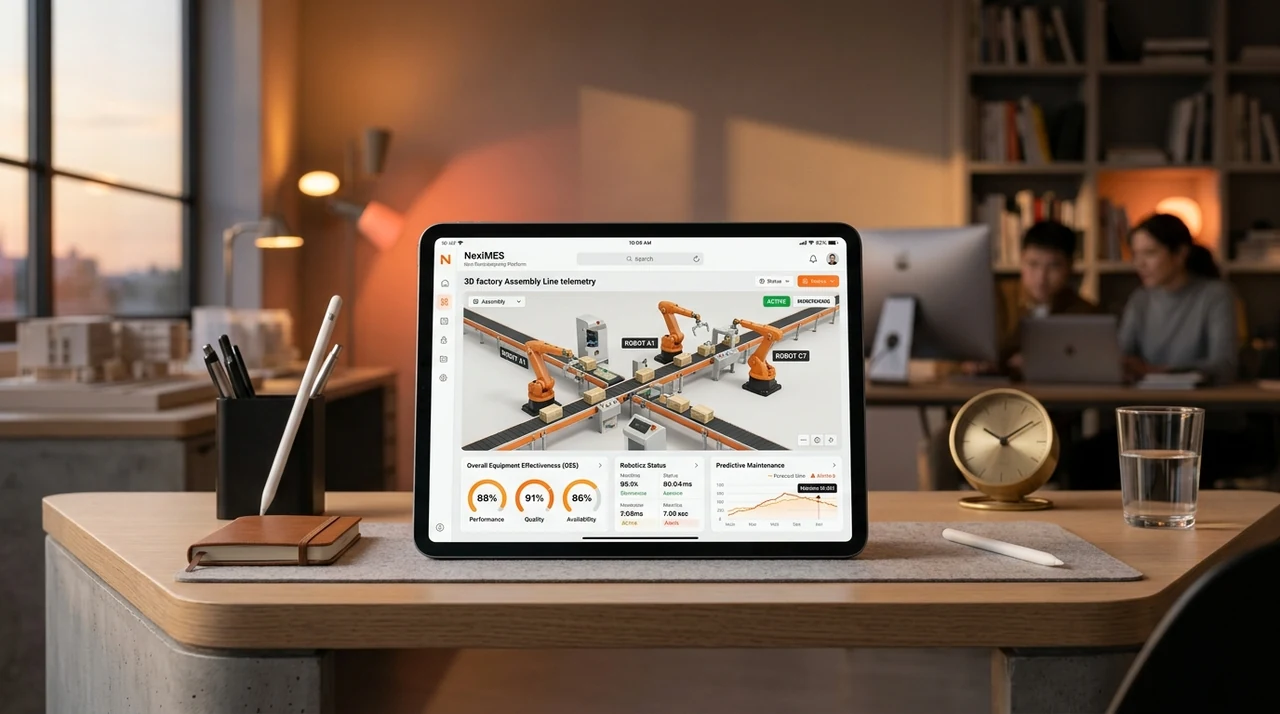 Predictive fleet asset health and manufacturing operations dashboard